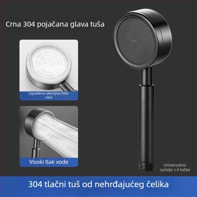 Glava tuša od nehrđajućeg čelika SUS304, protiv začepljenja, odvojiva i periva, ručni tuš pod pritiskom