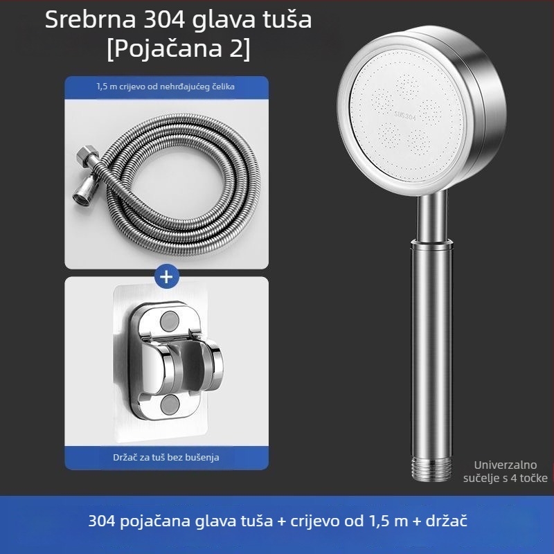 Glava tuša od nehrđajućeg čelika SUS304, protiv začepljenja, odvojiva i periva, ručni tuš pod pritiskom