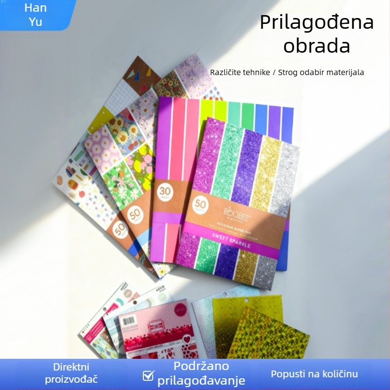 Ručno izrađene naljepnice od offset papira s crtanim stilom, za DIY umjetnost i scrapbooking
