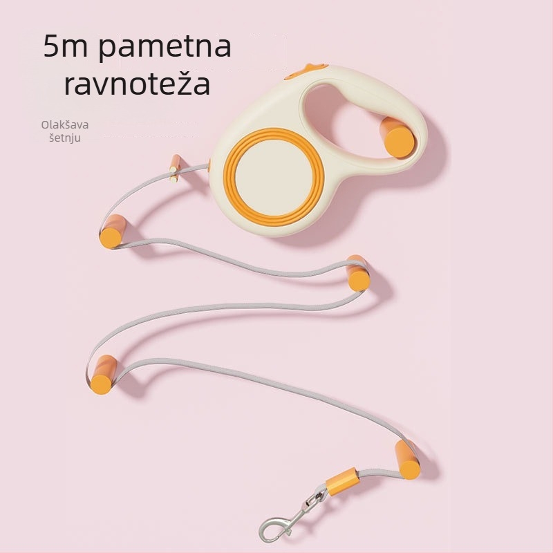 5 m automatski razvlačivi povodac za pse, pogodan za velike, srednje i male pse