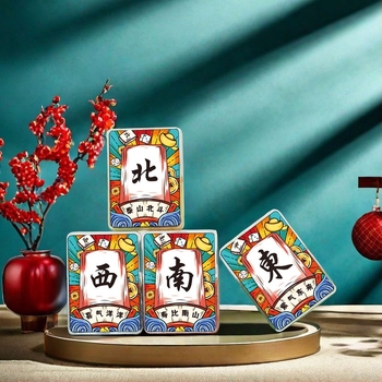 Meow Akrilni stolni ukras Mahjong s tekućim pijeskom i pijesnim satom