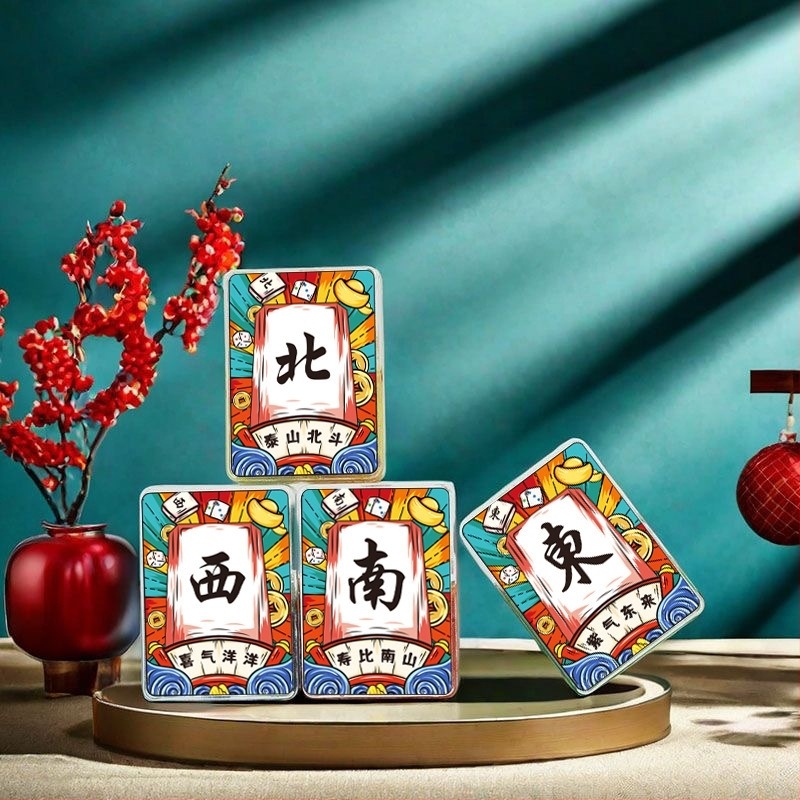 Meow Akrilni stolni ukras Mahjong s tekućim pijeskom i pijesnim satom
