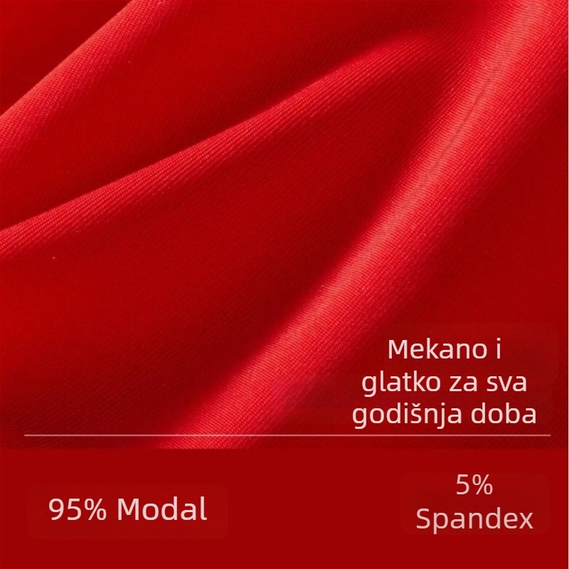 Muške crvene bokserice Godini zmije, antibakterijski 7A, poklon kutija