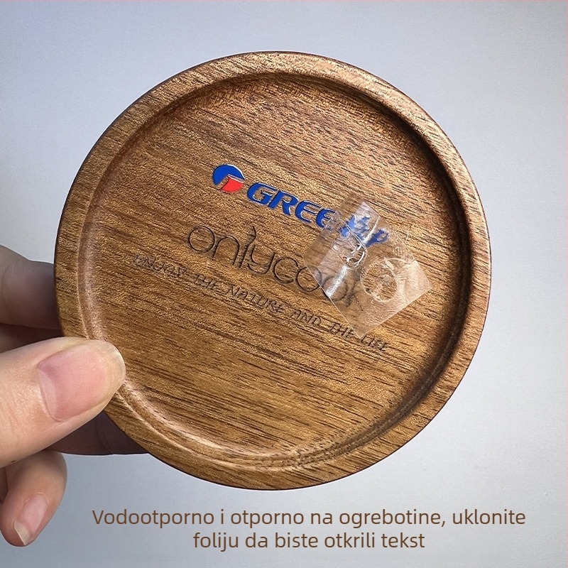 UV prijenosna naljepnica s logom na kristalnom etiketi za staklene šalice za čaj – dizajn toplog otiska