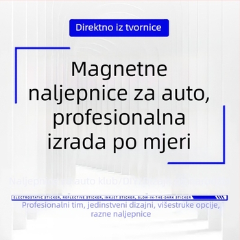 Reflektirajući magnetski naljepak za karoseriju i stražnje staklo — prilagodljivi klubni decal za DIY modifikacije automobila