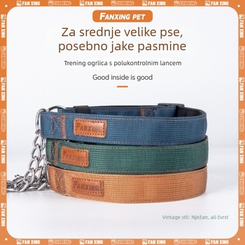 P‑lančana ogrlica za pse, vanjska najlonska ogrlica za srednje i velike pse
