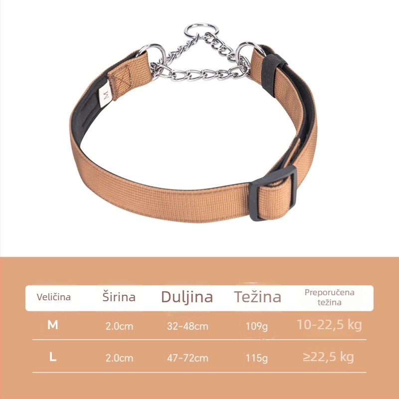 P‑lančana ogrlica za pse, vanjska najlonska ogrlica za srednje i velike pse