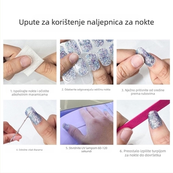 Prilagođene gel naljepnice za nokte za DIY, dječje naljepnice za nokte