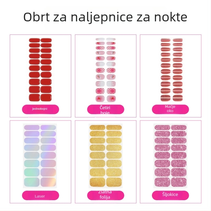 Prilagođene gel naljepnice za nokte za DIY, dječje naljepnice za nokte