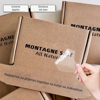 Prilagođene naljepnice za prijenos na kartonske kutije, kristalne oznake za pakiranje, dizajn logotipa, odljepljivi naljepnice s tekstom, prozirne naljepnice
