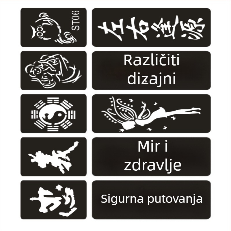 Polupermanentne mini šablone za tetovaže, korejski atlas izrezanih motiva, naljepnice za tetovaže na prste, minimalistički svježi dizajn