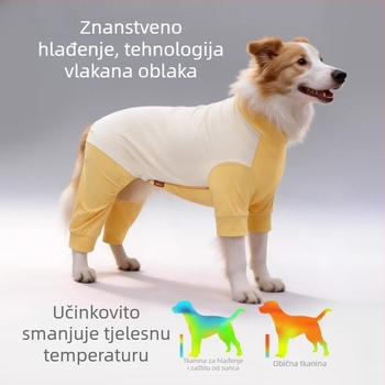 Hoopet pseća odjeća za proljeće, lagani model za srednje i velike pse, četveronožno, otporna na prljavštinu, vanjska zaštita od sunca, rashladno odijelo.