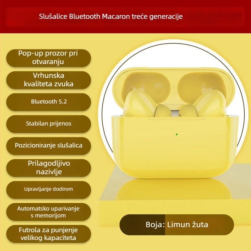 Bežične Bluetooth slušalice s kostnom kondukcijom, klips dizajn, bezbolno nošenje, dugi vijek trajanja baterije, vodootporne za sport i trčanje.