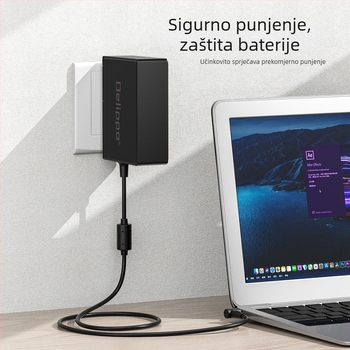 Delippo Prijenosni adapter za napajanje automobila 12V 15A 10A 8A Univerzalni auto pretvarač
