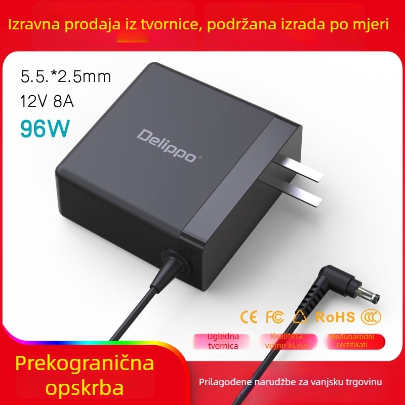 Delippo Prijenosni adapter za napajanje automobila 12V 15A 10A 8A Univerzalni auto pretvarač