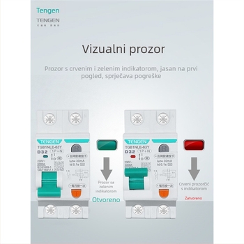 Tianzheng D-tip uski kućište zaštite od curenja struje, model TGB1NLE-63Y, snaga-tip, mali prekidač za curenje