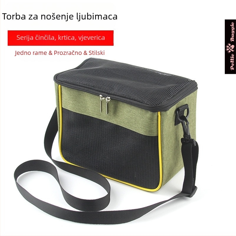 Prozračna torba za mala kućna ljubimca s ručkom i crossbody naramenicom za šetnje