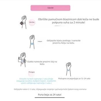 Izravna primjena bez razmazivanja: Luksuzne bezvodne biljne tetovažne naljepnice koje traju dva tjedna