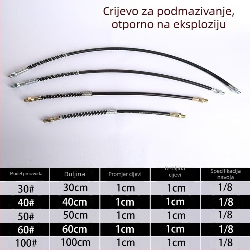 Cijev za pištolj za mazivo, dodaci za mlaznicu, produžni cjevovod mlaznice, duga mlaznica