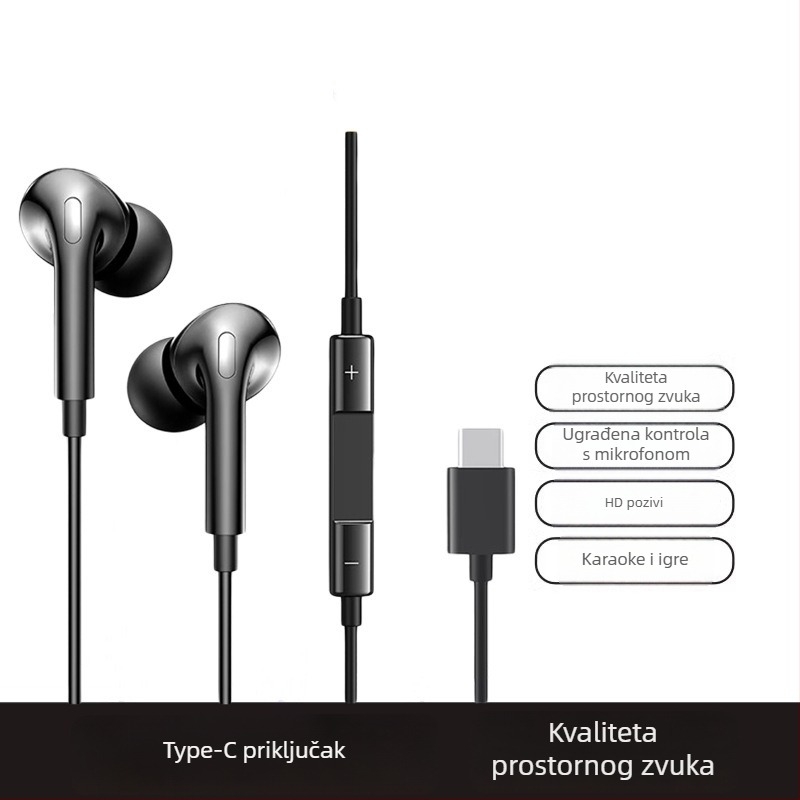 Žične originalne visokokvalitetne in-ear slušalice kompatibilne s Huawei Pura70/70 Ultra/70 Pro+