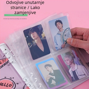 Prilagođeni A4/A5 album za kartice s tvrdim kućištem, fotografije po narudžbi, 3-inčni raspored s četiri kvadrata, album s rastavljivim listovima, 6-inčni album za razglednice