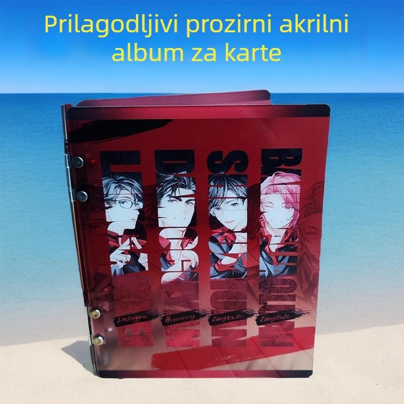 A5 proziran akril fotoalbum s rastavljivim listovima, četverostruki raspored za 3-inčne fotografije, prilagodljiv