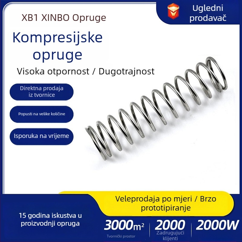Nehrđajući čelik velikeg promjera kompresijska opruga s visokim odskokom i apsorpcijom udara, opruga vraćanja i tlačna opruga