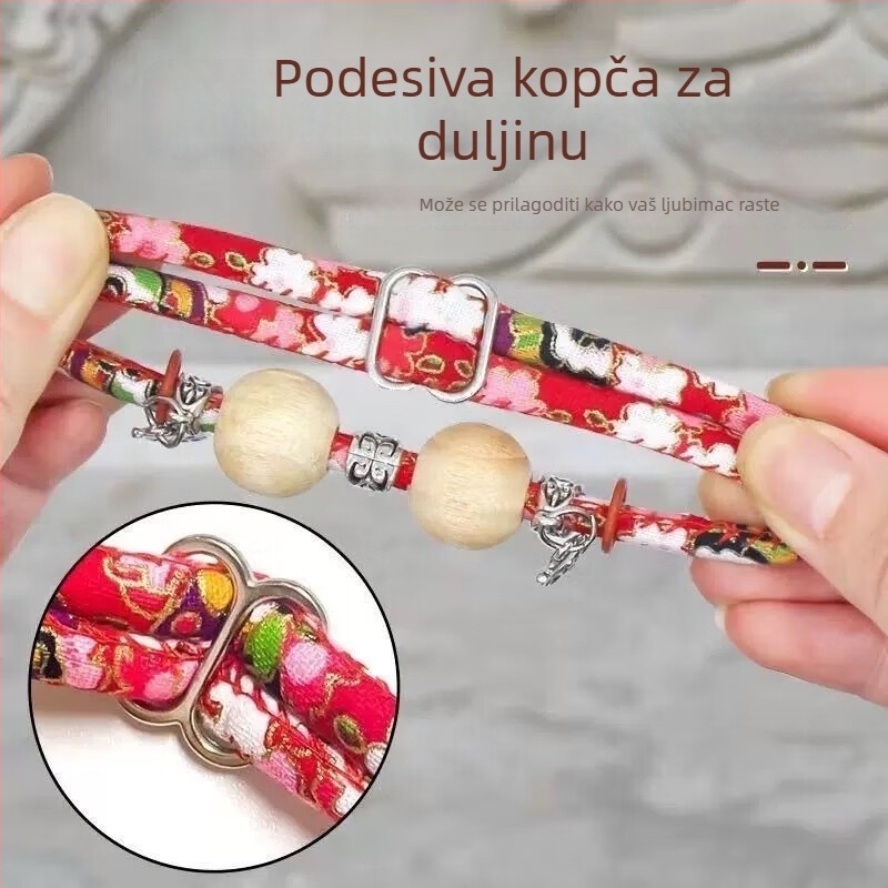 Ovratnik od kamforovog drveta s zvončićem za kućne ljubimce — vanjska zaštita od parazita, zaštita od buha i krpelja, ogrlica za pse i mačke