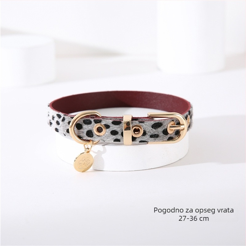 Ovratnik za kućne ljubimce s leopardim uzorkom, moderan personalizirani choker za mačke i pse u punk stilu