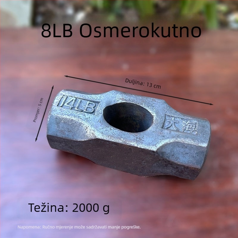 Osmerokutni čekić velike glave – stolarski i građevinski čekić