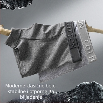 Muške bokserice od pamuka, jednostavan moderan dizajn, prozračne, srednje visine pojas, jednobojne