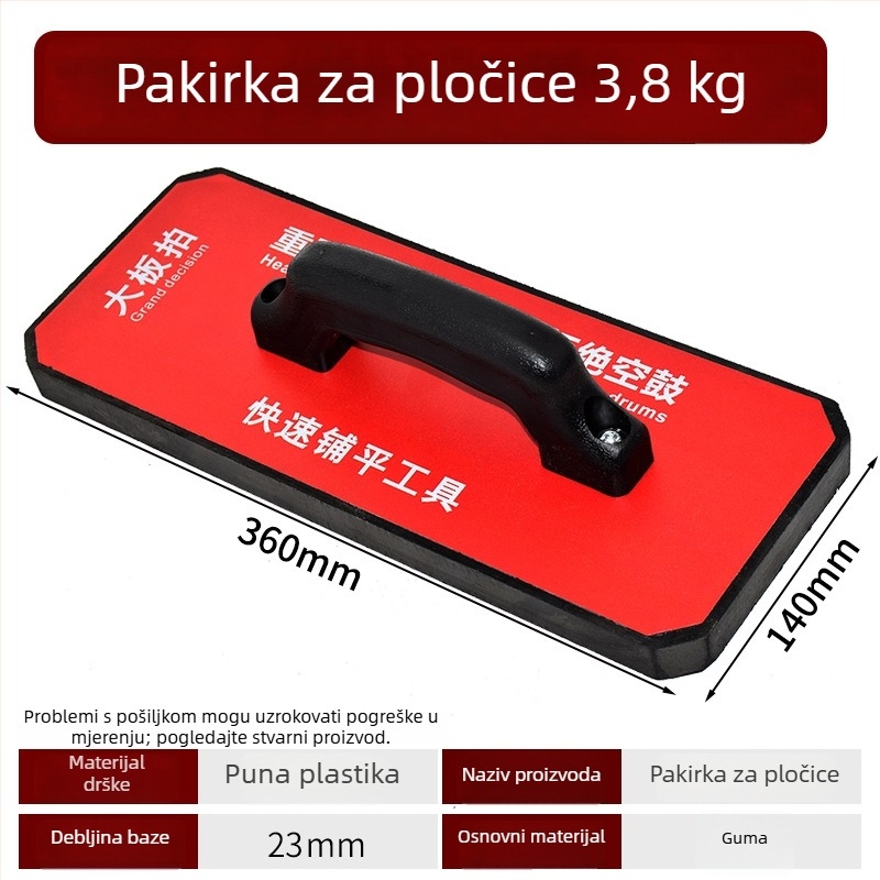 Alat za postavljanje velikih pločica – alternativa gumenu čekiću za postavljanje pločica i kamenih ploča