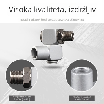 360° rotirajući pneumatski priključak za zračni crijevo tipa C, za kompresor i pištolj za čavlje