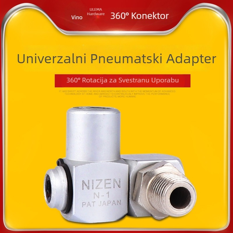 360° rotirajući pneumatski priključak za zračni crijevo tipa C, za kompresor i pištolj za čavlje