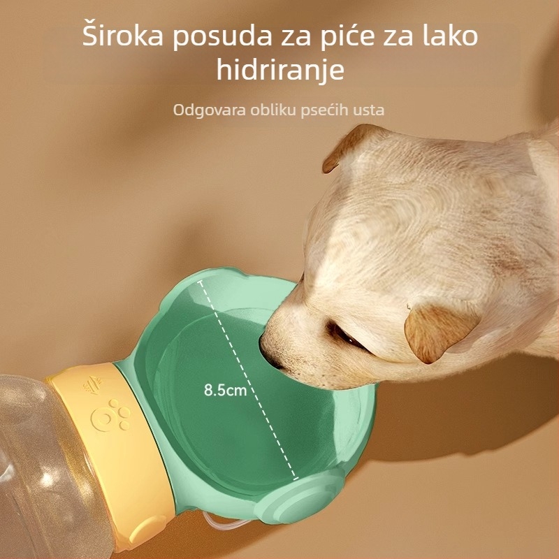 Prijenosna boca za vodu za kućne ljubimce - za pse i mačke, za vanjske šetnje