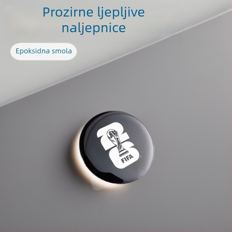 Kristalne epoksidne naljepnice, okrugle karikature automobila, prozirne samoljepljive smolne 3D mekane etikete visoke kvalitete