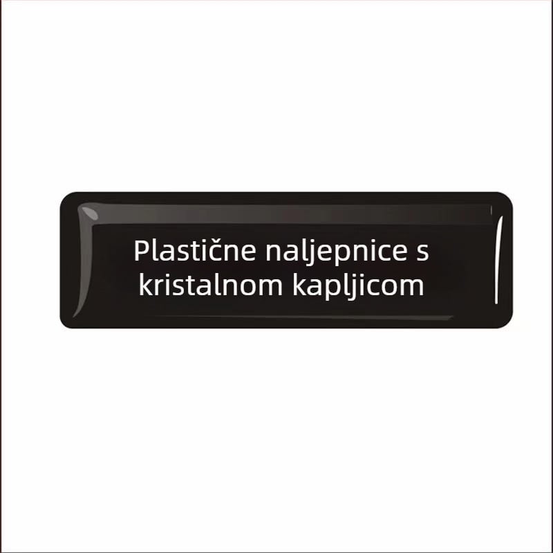 Kristalne epoksidne naljepnice, okrugle karikature automobila, prozirne samoljepljive smolne 3D mekane etikete visoke kvalitete