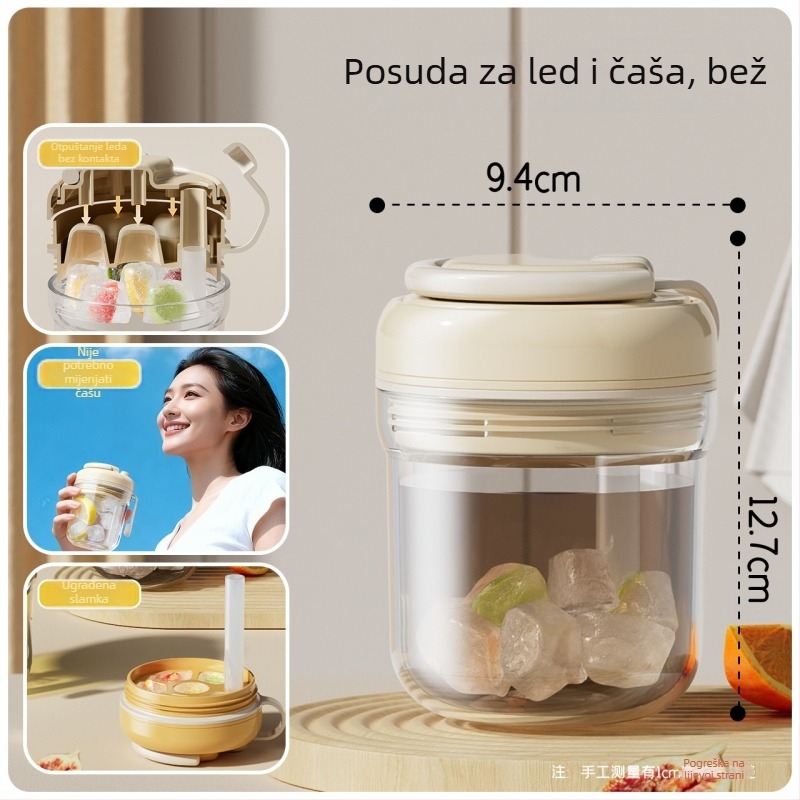 Tri u jedan kalup za led, šalice za putovanje i boce vode – tip pritiska, kvaliteta hrane