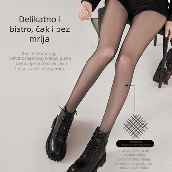 Tanke mrežaste ženske čarape za proljeće, ljeto i jesen, seksi proziran izgled, crne