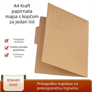 Jinshi Mono Clip folder za dokumente od recikliranog papira, A4, za izvještaje i ugovore