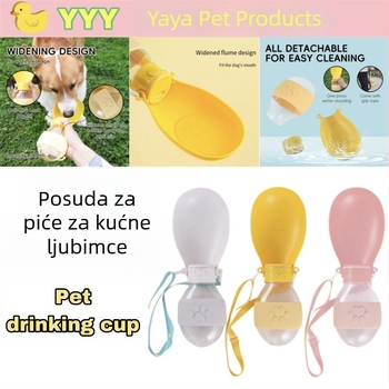 Sklopiva prijenosna zdjela za vodu za pse tijekom šetnji