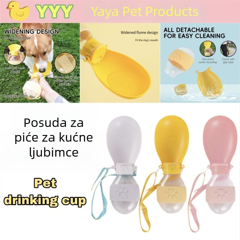 Sklopiva prijenosna zdjela za vodu za pse tijekom šetnji