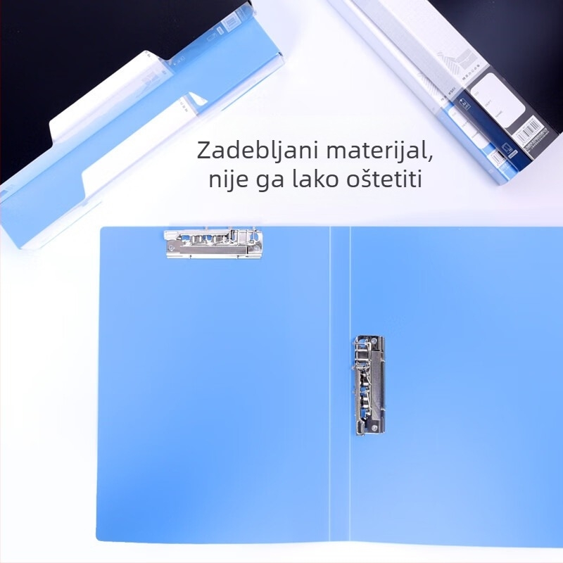 ADM95088 A4 mapa za dokumente, PP materijal, elastični klips i dvostruki snažni klips za ploče, višenamjenski uredski pribor