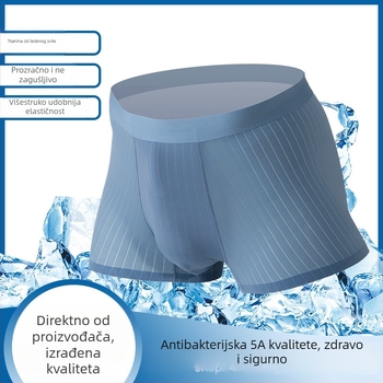 Muške bokserice od Ice Silk, bezšivne, prozračne, antibakterijske, tanke, uskog kroja, sportske i lagane
