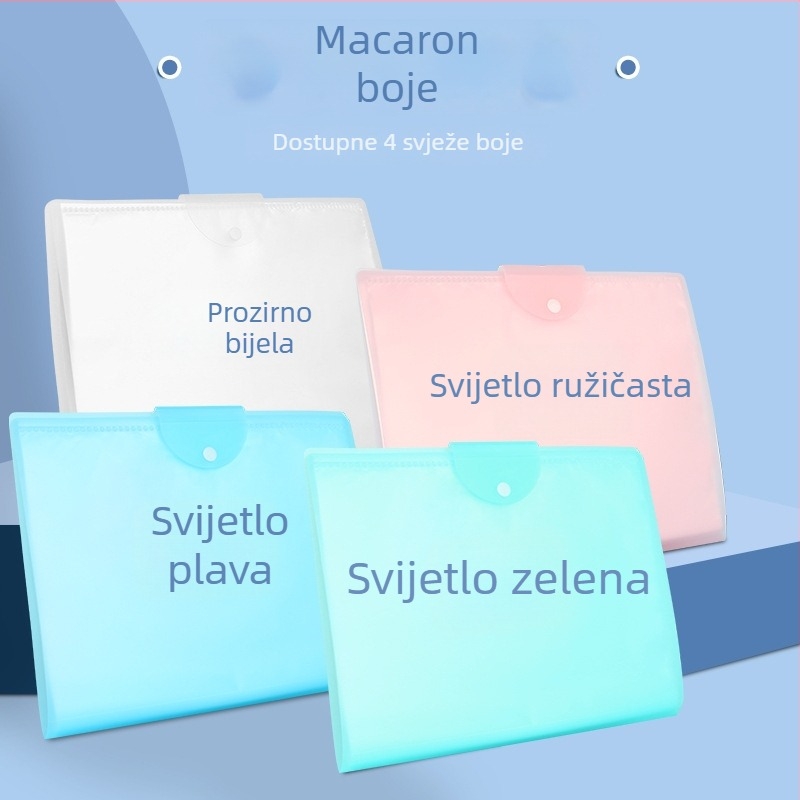 A3 organizator materijala za učenje s umetnutim stranicama i spremnikom za ispite