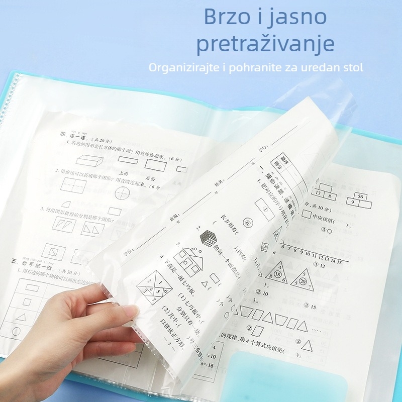 A3 organizator materijala za učenje s umetnutim stranicama i spremnikom za ispite