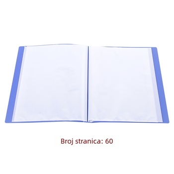 Deli 33660 Prozirna plastična mapa s džepovima za stranice, 60 stranica informacija, uredski organizator