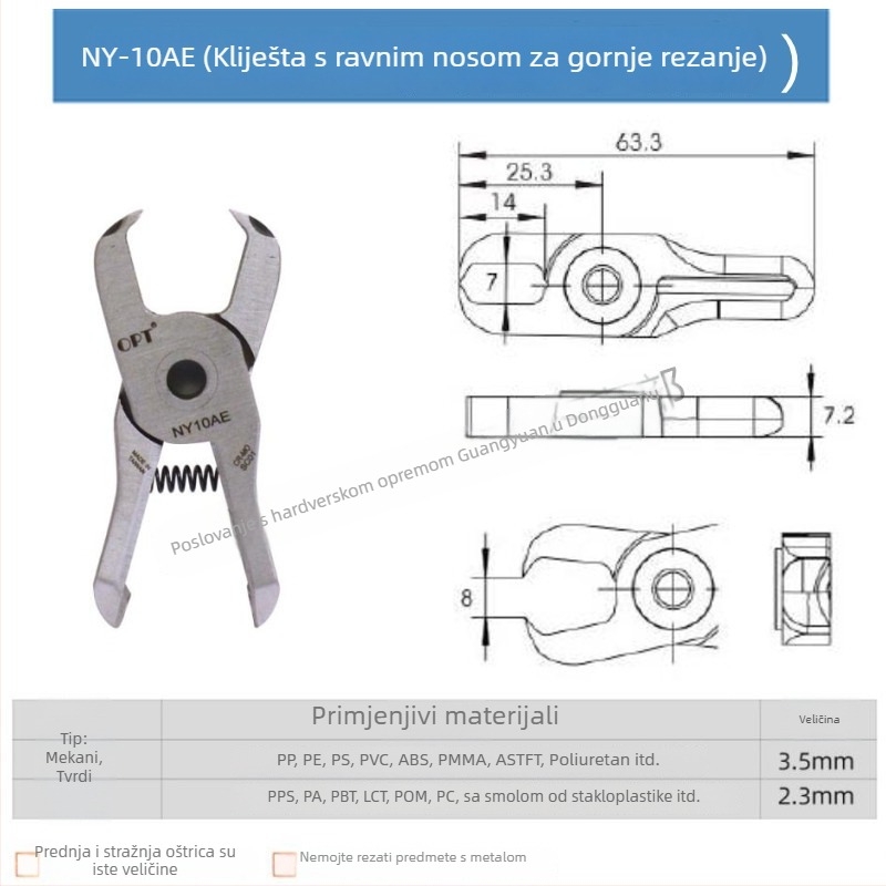 Mikropozicijski manipulátor s pneumatskim škarama NY-10, plastični odrezivač šprice, pomična glava škarica, 10AJL