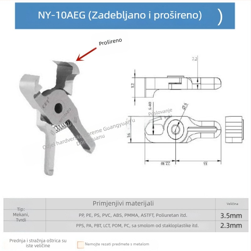 Mikropozicijski manipulátor s pneumatskim škarama NY-10, plastični odrezivač šprice, pomična glava škarica, 10AJL