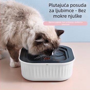 Plutajuća posuda za vodu za kućne ljubimce, za montažu u automobil, s rubom protiv prskanja